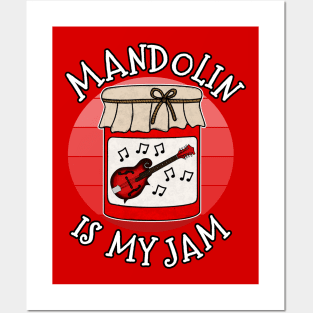 Mandolin Is My Jam Mandolinist Musician Funny Posters and Art